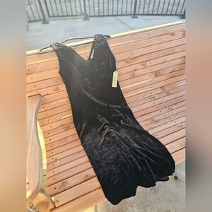 Y2K Black Velvet Dress